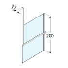 Versione barra esterna frame a soffitto + porta salviette