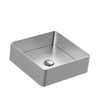 89330 Lavabo da appoggio 400x400 mm completo di piletta push universale