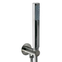 Duplex doccia in acciaio inox con supporto presa acqua e flessibile