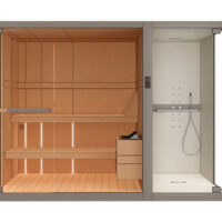 SAUNA 150x120 + SHOWER 100x120 ; SAUNA 150x150 + SHOWER 100x150 ; SAUNA 200x150 + SHOWER 100x150