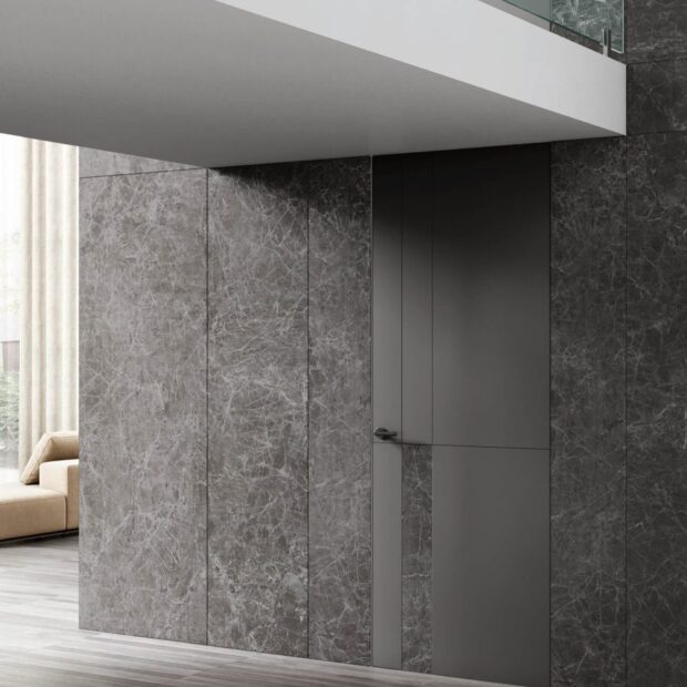 Beverly / Melrose Porta Filomuro con inserto in Gres