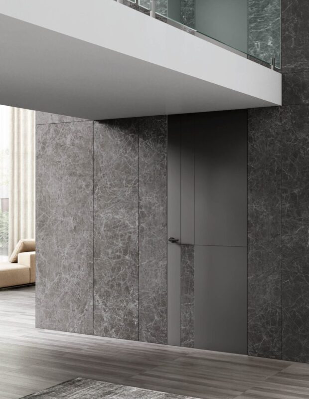 Beverly / Melrose Porta Filomuro con inserto in Gres
