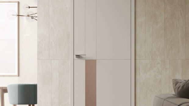 Beverly / Melrose Porta Filomuro con inserto in Gres