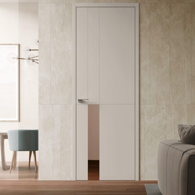 Beverly / Melrose Porta Filomuro con inserto in Gres