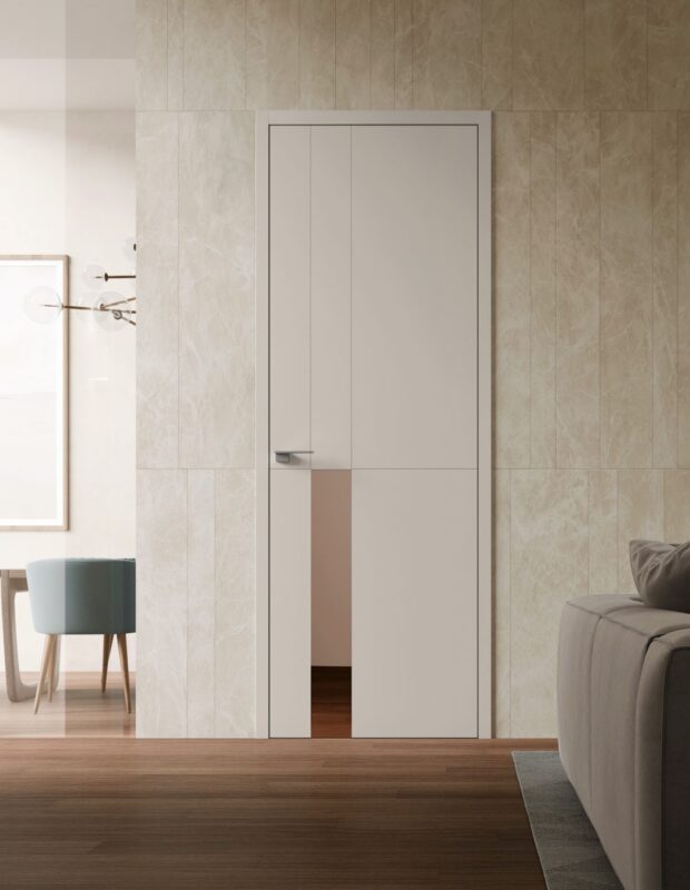 Beverly / Melrose Porta Filomuro con inserto in Gres