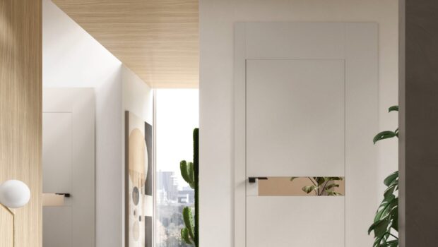 Beverly / Melrose Porta Filomuro con inserto in Gres