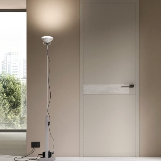 Beverly / Melrose Porta Filomuro con inserto in Gres
